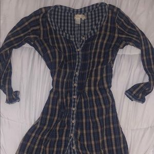 Vintage, plaid, midi dress